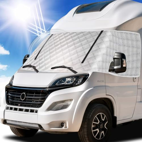 Hicover Außen Thermofenstermatte Thermoschutz Abdeckung für FIAT Ducato