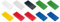 FRANKEN Set de 10 aimants de fixation,force adhésive:1.000 g,50 x 23 mm Assortis