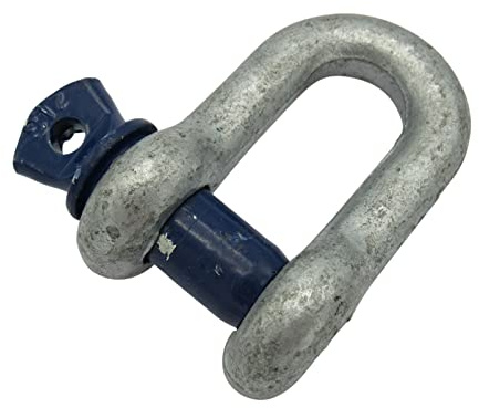 Galvanised Lifting Dee Shackle Screw Pin 12 Ton (12T D Towing Rigging 12000KG)