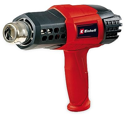 Einhell Heißluftpistole TE-HA 2000 E (2.000 W, 3 Temperaturstufen 50-550°, Luftmengenschalter, Kaltstufe, inkl. umfangreichem Düsenzubehör)