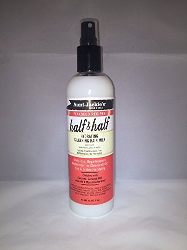 Aunt Jackie's Flaxseed Recipes Half & Half Hydrating Silkening Hair Milk 12 oz. by Aunt Jackie's