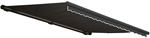 Mendler Elektrische Kassetten-Markise T122, Vollkassette Volant 4x3m - Polyester Anthrazit, anthrazit