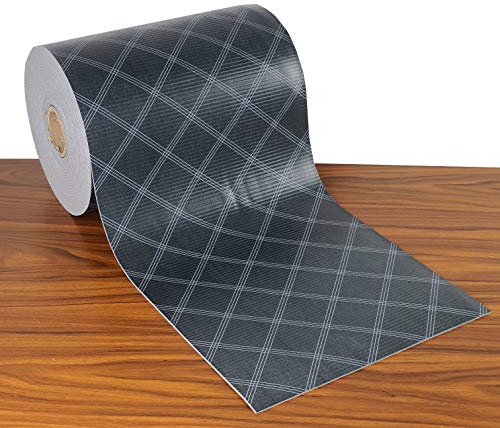 Schubladenmatte Antirutschmatte Universalmatte Zuschneidbar ca. 2mm dick 33 x 2000 cm komplette Rolle Farbe wählbar Rolle in Karo Grau abwaschbar Hitzebeständig Rutschhemmend