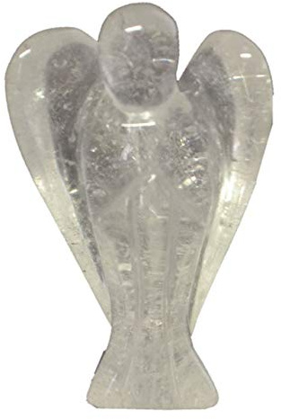 Bergkristall-Stein Schutz-Engel Figur 5 cm | Edelstein Glücksbringer Friedensengel für Ihre Tasche zur Deko für Ihr Heim