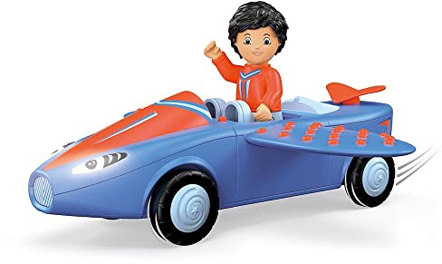 Toddys by siku 0133, Bill Breezy, 3-teiliges Düsenflugzeug mit Licht und Sound, Zusammensteckbar, Inkl. beweglicher Spielfigur, Hochwertiger Schwungradmotor, Blau/Orange, Ab 12 Monaten