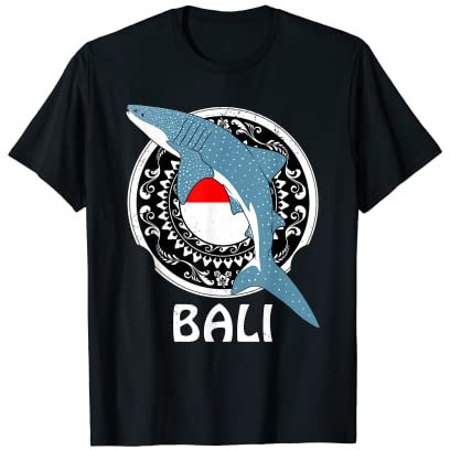 Whale Shark Dive Bali Flag of Indonesia T-Shirt