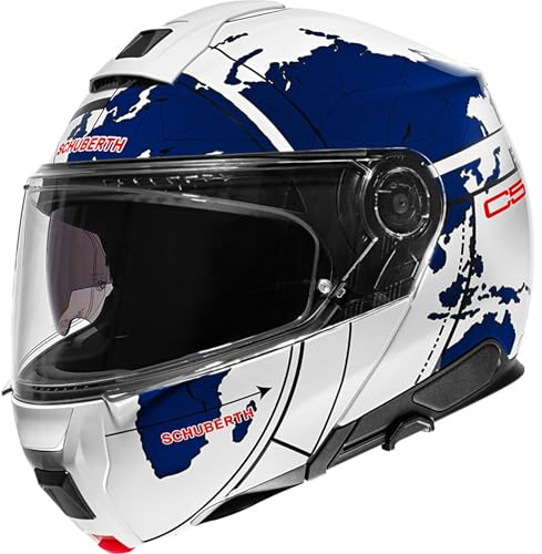 SCHUBERTH HELMET C5 ECE DEKOR GLOBE BLUE 55 (S)