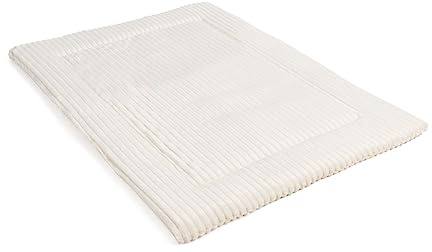 Wallace & Jones | Hundekissen große Hunde waschbar, ca. 110 x 80cm, Hunde Liegematte Cardi, Liegedecke XL, Hundematte samtartiges Breitcordstoff, Farbe beige