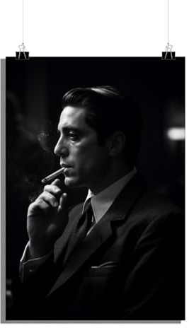 25 Artstreet Michael Corleoneposter | Mafia | Mafiaposter | Al Pacino | Filmisches Ikonenporträt | Klassische Filmkunst | Film-Erinnerungsstücke | Filmisches Kunstwerk (50x70)