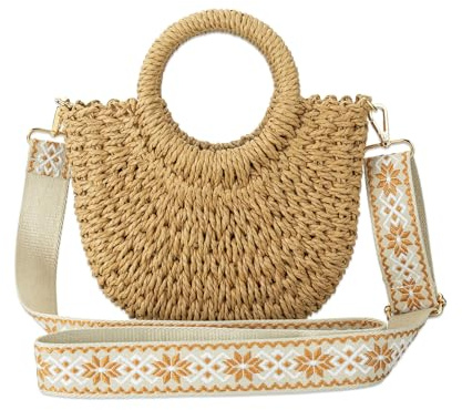 YYW Summer Beach Straw Bag