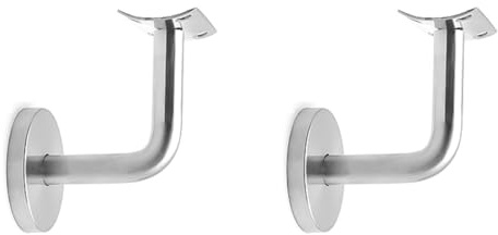FONGKNOX 2pcs Handrail Bracket Stainless Steel Handrail Support Handrail Accessory for Stair Railing Wall Bracket Wooden Covered Garland