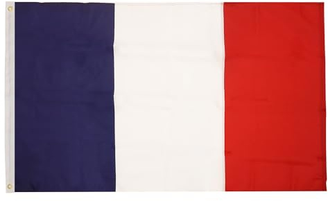 AZ FLAG Flagge Frankreich 150x90 cm Fahne Französische Nylon 200D 2 Ösen | Für innen und außen dekorative Flagge France doppelte Nähte und verstärkte Kanten mit Metallösen 200D Nylon