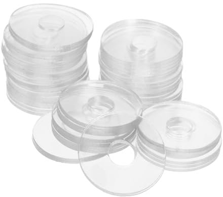 GETAJGHSD 50 Arandelas Planas Transparentes de 0,79 Pulgadas, Juntas de Tuercas para Manijas de Ducha, Arandelas Redondas Pequeñas de Vinilo, Paquete de 50 Piezas para Mantenimiento E