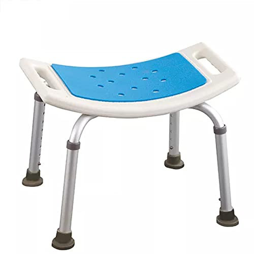 Taburete médico de ducha, silla de bañera ajustable en altura con asas y pies antideslizantes para ancianos, mujeres embarazadas y personas con discapacidad, 6 posiciones para una comodidad óptima
