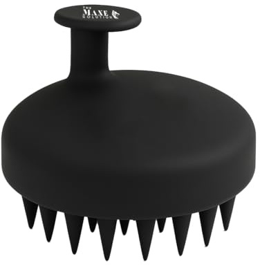 The Mane Scalp Massager: Soft Scalp Brush for Hair Growth & Dandruff – Scalp Exfoliator for Healthy Roots – Shampoo Brush for Wet & Dry Hair, Black