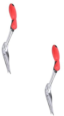 Abaodam 2 Pièces Outil De Désherbage Manuel Jardinage Suppression Dispositif De Désherbage Pelle à Racine Extracteur De Mauvaises Pelle De Désherbage Rouge Revêtement en Plastique