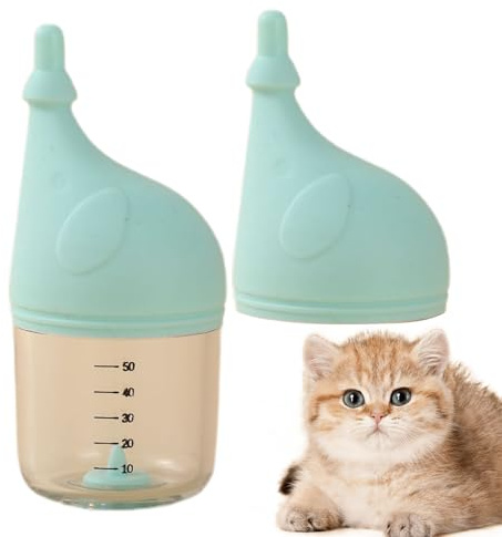 Welpenflasche – Hunde-Wasserflasche – Welpen-Futterspender – Kätzchen-Futterbehälter | tragbarer Haustier-Stillwasserbehälter – Katzenmilch-Futterstation, Haustierfutter-Nippel, Fütterungszubehör für