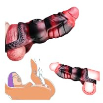 Dragon Penis Sleeve Cock Sleeve for Men, Soft Silicone Enhancer, Reusable Extension Sleeve for Stimulation and Endurance, Realistic Veins, Enhancer for Girth and Length, Perfect for Solo or Couple Use
