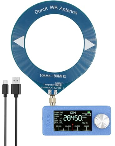 Yiohejy Amplificador Audio para Hogar - Amplificador de FM para Hogar,Reproductor Compacto con Pantalla IPS HD USB LSB Am Y Antena 4.8 cm para Autocaravana Casa Cine Camion