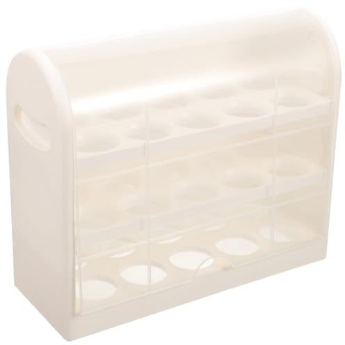 SHINEOFI Huevera de Refrigerador Apilable con Tapa Flip Organizador de Huevos Reutilizable para Cocina Capacidad para y Restaurantes Caja de Preservación de Huevos Transparente