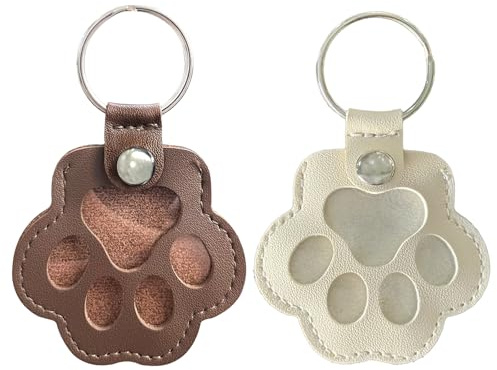 Duuclume Boîte de conservation personnalisée pour poils d'animaux de compagnie pour chien, pochette de rangement pour poils d'animaux de compagnie en forme de patte de chien ou de chat en cuir pour