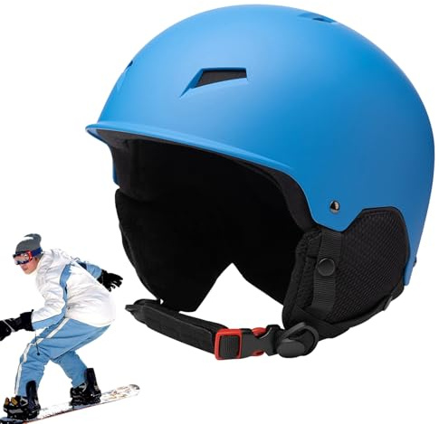 Cappello di sicurezza per sci, snowboard regolabile con assorbimento degli impatti, berretto multiuso portatile con clip occhiali Trans