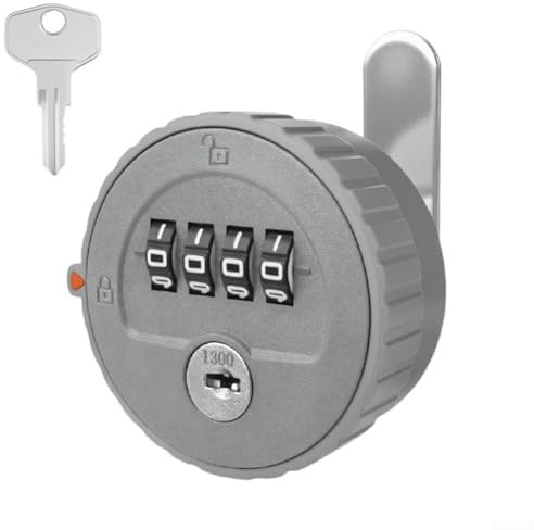 Serratura con password per cassetti e armadi, in lega di zinco ABS impermeabile e antiruggine, chiave di backup, per un facile ripristino della password per una conservazione sicura (30 mm grigio)