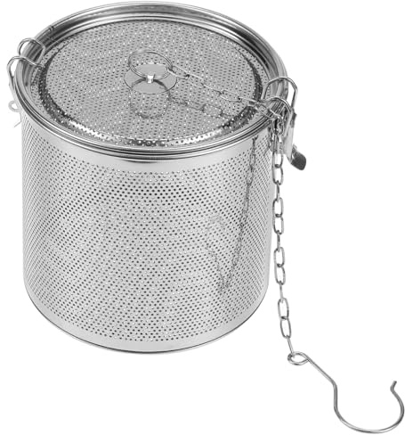 TOYANDONA Panier Filtrant Inox 16 Cm Chaîne Longue Crochet, Panier à Déchets Multifonction Pour Ustensile Cuisine Domestique, Polyfonctionnel Pour Infusion Épices Et Assaisonnements