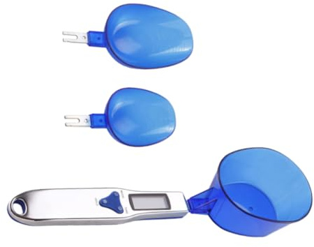 EPIGEIST Kitchen LCD Weight Scale Spoon 300g/0.1g Blue Digital Cooking and Baking Measuring Tool Food Scale Set
