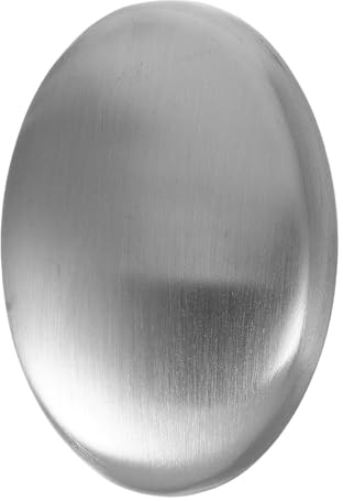 SILENRADAWN Savonnette et Compatible Lave-vaisselle Argenté en Acier Inoxydable Éliminant les Odeurs Barre de Savonnette Solide Cuisine et Voyage