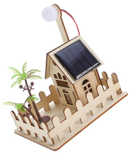 LALADEFIEE Lampade Solari da Giardino Creative in Legno e Plastico per Decorazione Esterna, Kit Educativo di Esperimenti Scientifici Solari per Ragazzo Ragazza Principianti
