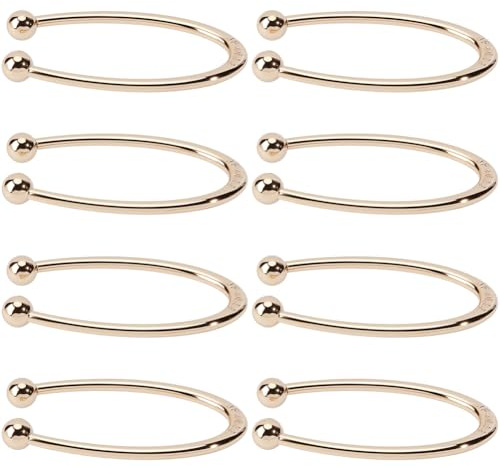 GORGECRAFT 8Pcs U Shape Bikini Closure Golden Alloy Bikini Clips Opened Ring Bras Front Closing Clasps for Bathing Suit Swimsuit Summer Beach Wear Belly Dancing Costumes Accessories DIY Sewing Crafts
