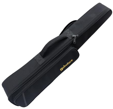 Guangcailun Stilvolle Sopransaxophon Gigbag mit weicher Polsterung, Außentasche für Zubehör, speziell für Musiker entwickelt. Saxophon Gigbag mit Außentasche und Tragegriff, Schwarz, 70 x 12 x 9 cm