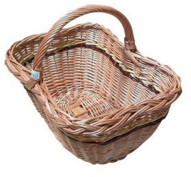 AUBRY GASPARD Panier Rectangulaire en Rotin Beige, brun - 44x33x21 cm