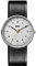Braun Mens 3-Hand Analogue Quartz Watch, White Dial and Black Leather Strap, 38mm Stainless Steel Case, Model BN0021BKG.