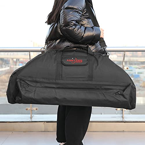 SHARROW Compoundbogen Tasche Bogentasche Canvas Tragbare Bogenkoffer 95cm 115cm Große Kapazität Compound Bogen Tasche Jagdtasche Tragetasche (Schwarz, 95cm /37.4 inch)