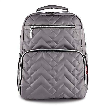 SONARIN Nylon Multifunktions Baby Wickelrucksack Wickeltasche mit Wickelunterlage,Wasserdicht,Laptop stoßsichere Tasche,Flasche Isolierte Taschen,Große Kapazität,Stilvoll und Langlebig(Grau)