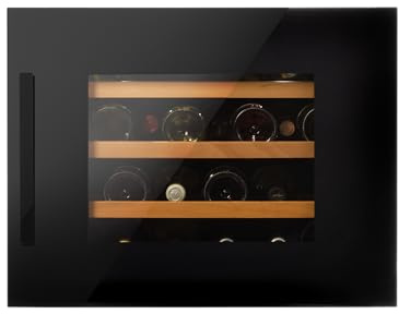 Amica Weintemperierschrank 28 Flaschen 45,5x59x60,8 cm WK 341 200 S | Kompressortechnik, 5-20°C Temperaturbereich, UV-Schutzglas, Buchenholz-Lagerböden, Luftfeuchtigkeitssystem, LED Beleuchtung
