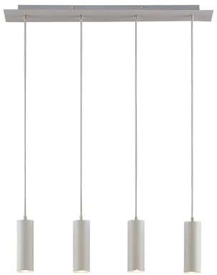 Lindby Pendellampa 'Joffrey' (modern) i vit av metaller för vardagsrum/matsal (4 lamor, GU10) - Taklampa, matrumslampa, pendellampa, hänglampa