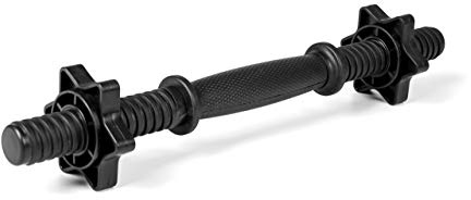 BESTIF Kurzhantelstange 25mm Hantelstange Kurz 35cm mit Sternverschlüssen gerändelt | Stahl mit ABS beschichtet | für Krafttraining