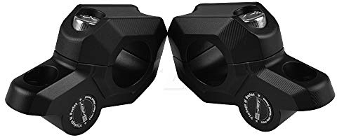 KYN Für BMW R NINET 2014–2020, R Nine T Slash 5 2019–2020, R NINET Pure/Scrambler/Urban GS 2017–2020 Motorradlenker-Erhöhung, 45 Grad Bar Back (schwarz)