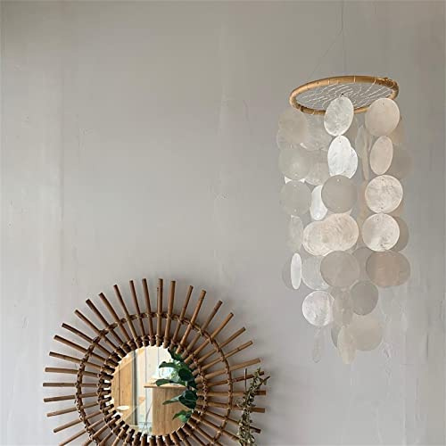 ZOYIEP Traumfänger Windspiel, Perlmutt Muscheln Deko Windspiele, Handgefertigt DIY Mobile Boho Deko Kunsthandwerk Fensterschmuck Aufhängen (C)