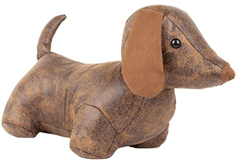 Paoletti Dexter Faux Leder Hunde Neuheit Türstop, 28 x 38 x 18cm, Braun