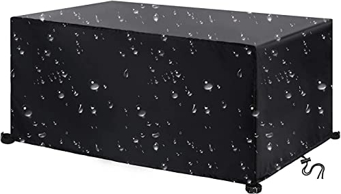 Abdeckung für Gartenmöbel 102x62x30cm Abdeckhaube für Gartenmöbel und rechteckige Sitzgarnituren Abdeckplane Gartenmöbel Schutzhülle für Gartenmöbel 420D Oxford Anti-UV Reißfest Möbel Abdeckung