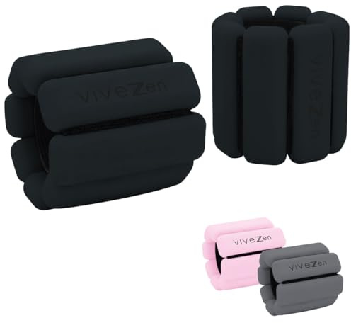 Vivezen - Verstellbare Gewichts-Manschetten für Lauftraining oder Fitness, Handgelenke oder Fußgelenke - 1 kg