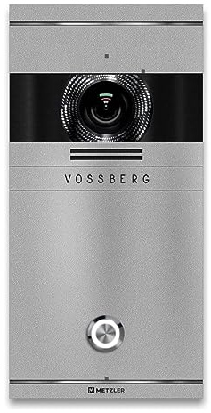 Metzler Video Türsprechanlage 1 Familienhaus | Türklingel mit Kamera FullHD | Opt. 7 Monitor | Smartphone App | Mit Anschluss für Türöffner | Anschluss: LAN POE | Graualuminium | VDM10 2.0 Colson