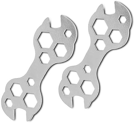 Shallho 2 chiavi a pedale esagonali 10 in 1 per bicicletta, multiuso, mini chiavi esagonali, strumenti per la riparazione della mountain bike