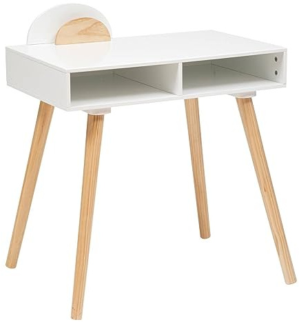 Atmosphera – Schreibtisch aus Holz, 87 cm lang, weiß