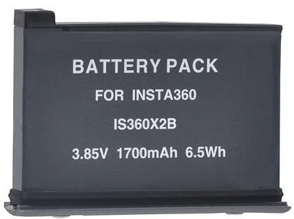 szyuya IS360X2B - Batería de Repuesto para videocámara (1700 mAh, 6,5 WH, con Accesorios panorámicos Insta360 One X2)