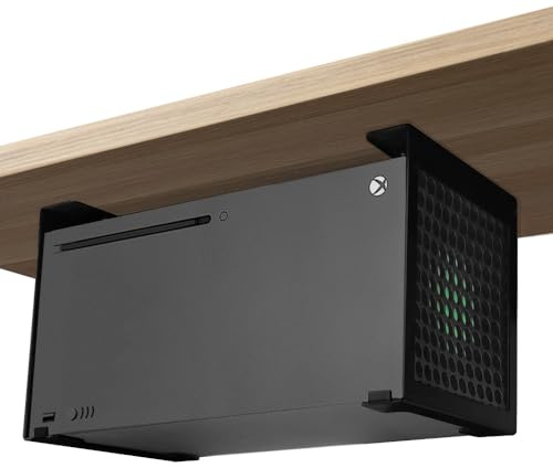 Chanvoo Support de bureau en métal compatible avec Xbox Series X avec silicone anti-rayures (noir)